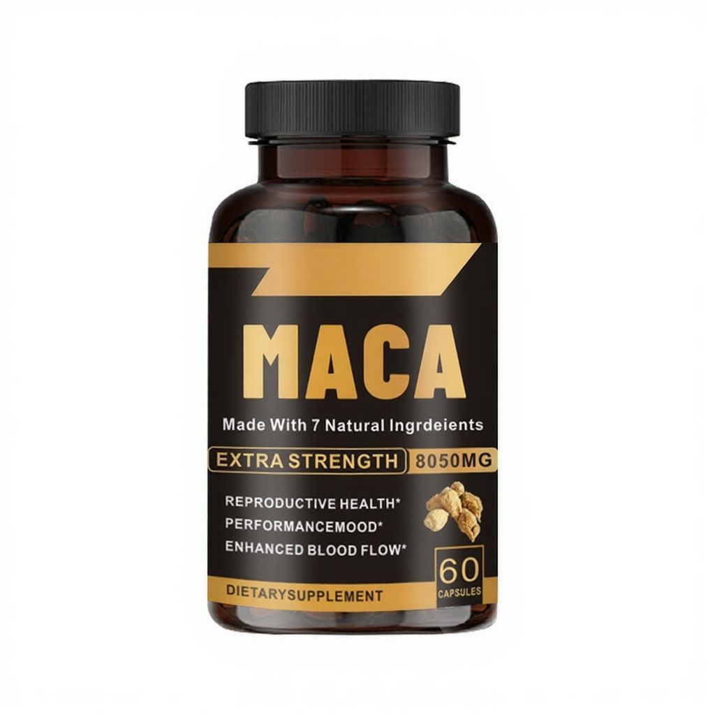 OEM/ODM 8050mg Extra Strength Maca Capsules – 7 Natural Ingredients for Men’s Energy, Performance & Reproductive Health – Private Label Bulk Order Available