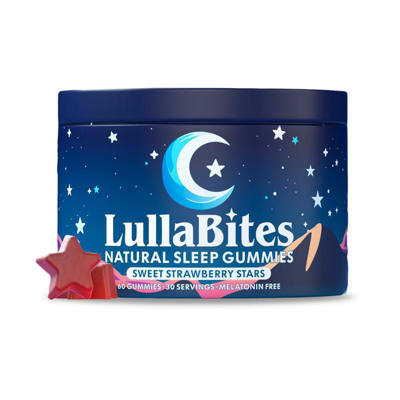 OEM/ODM LullaBites Natural Sleep Gummies – Sweet Strawberry Stars, 60 Count – Melatonin-Free with 5-HTP, L-Theanine & Valerian Root – Vegan, Gluten-Free – Private Label Bulk Order