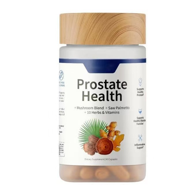 Prostate Health Capsules - Saw Palmetto, Mushroom Blend & 10 Herbs for Men’s Wellness - 90 Count